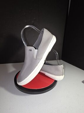 Michael Kors Keaton Gray Perforated Slip-On Sneakers/ Loafers Sz 7.5